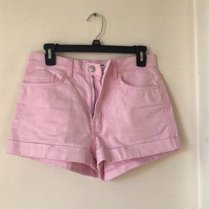 American Apparel High-Waist Pink Denim Jean Shorts